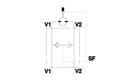 V0333 Клапан для гидромотора VSBF 1/2’’ OMP/OMR